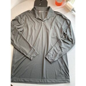 Nike Golf Dri-Fit Polo Shirt Mens 2XL-T Tall Dark Gray Long Sleeve 604940-060